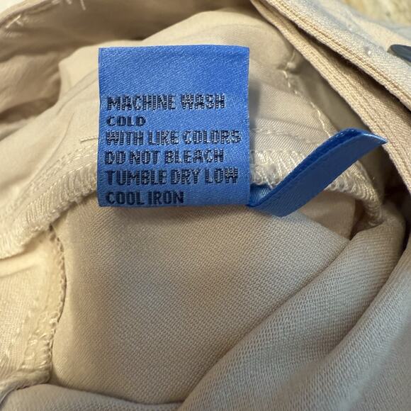 J Mclaughlin Wide Leg Pants Sz 10 High Rise Crop Beige Chino Stretch Career EUC - Picture 7 of 11